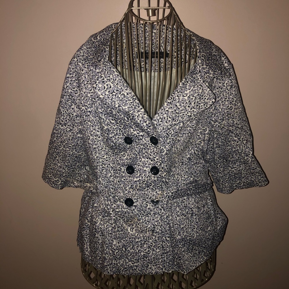 GRASS COLLECTION LEOPARD PRINT BLAZER